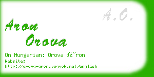 aron orova business card